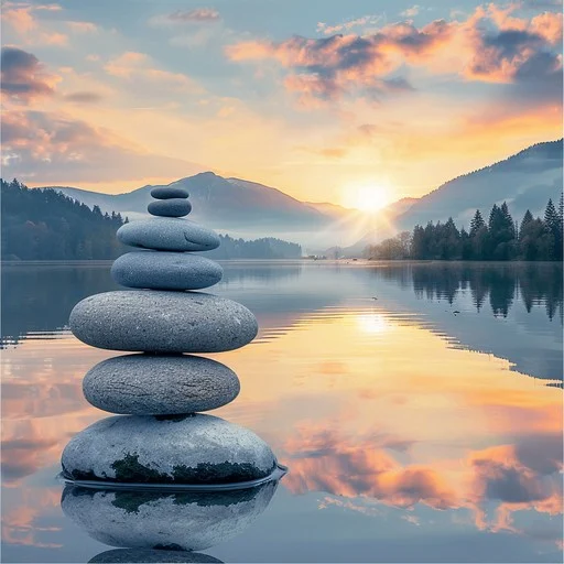 Serene lake reflection at sunrise symbolizing inner clarity and peace